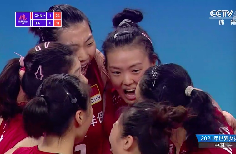 中国女排3比0战胜意大利队！还有希望进入世界女排联赛4强吗？