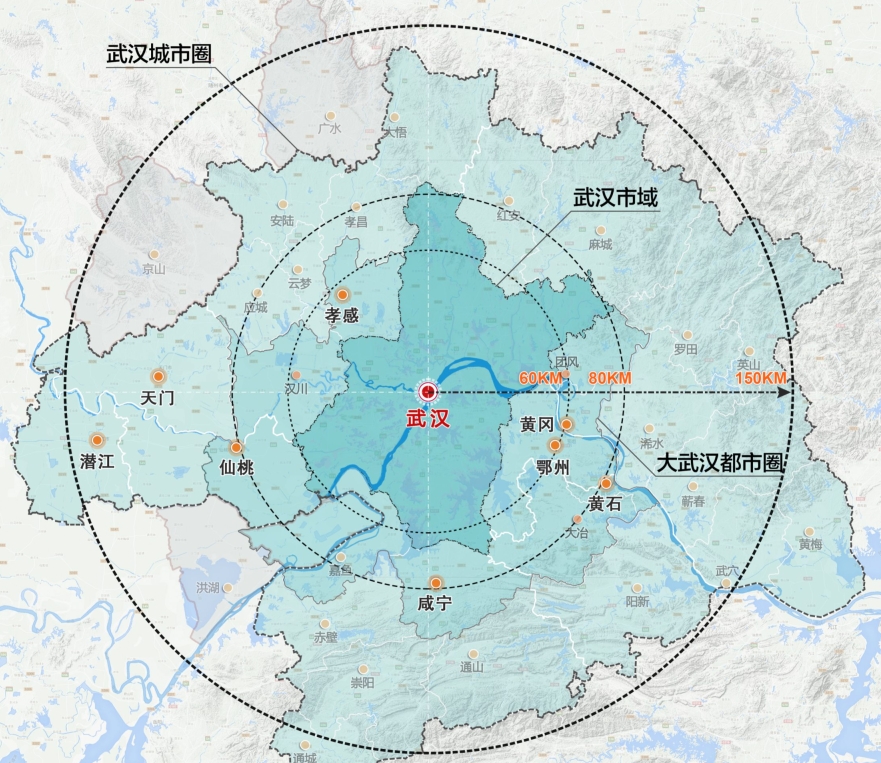 武汉将再造4个大城市，主城四角布局4个副城，吸引人口427万