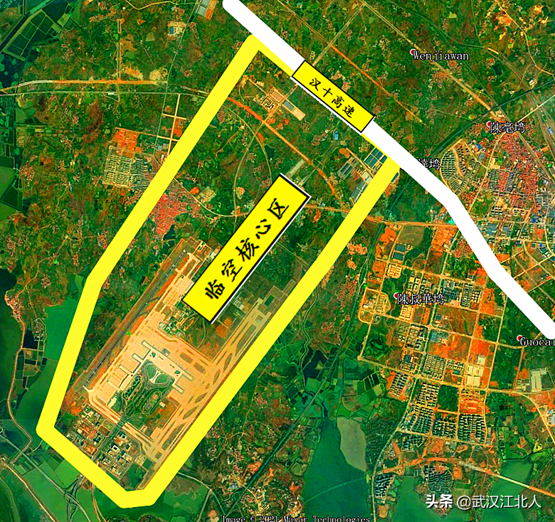 武汉临空区布局显示，黄陂才是中心，东西湖也要靠宋家岗辐射