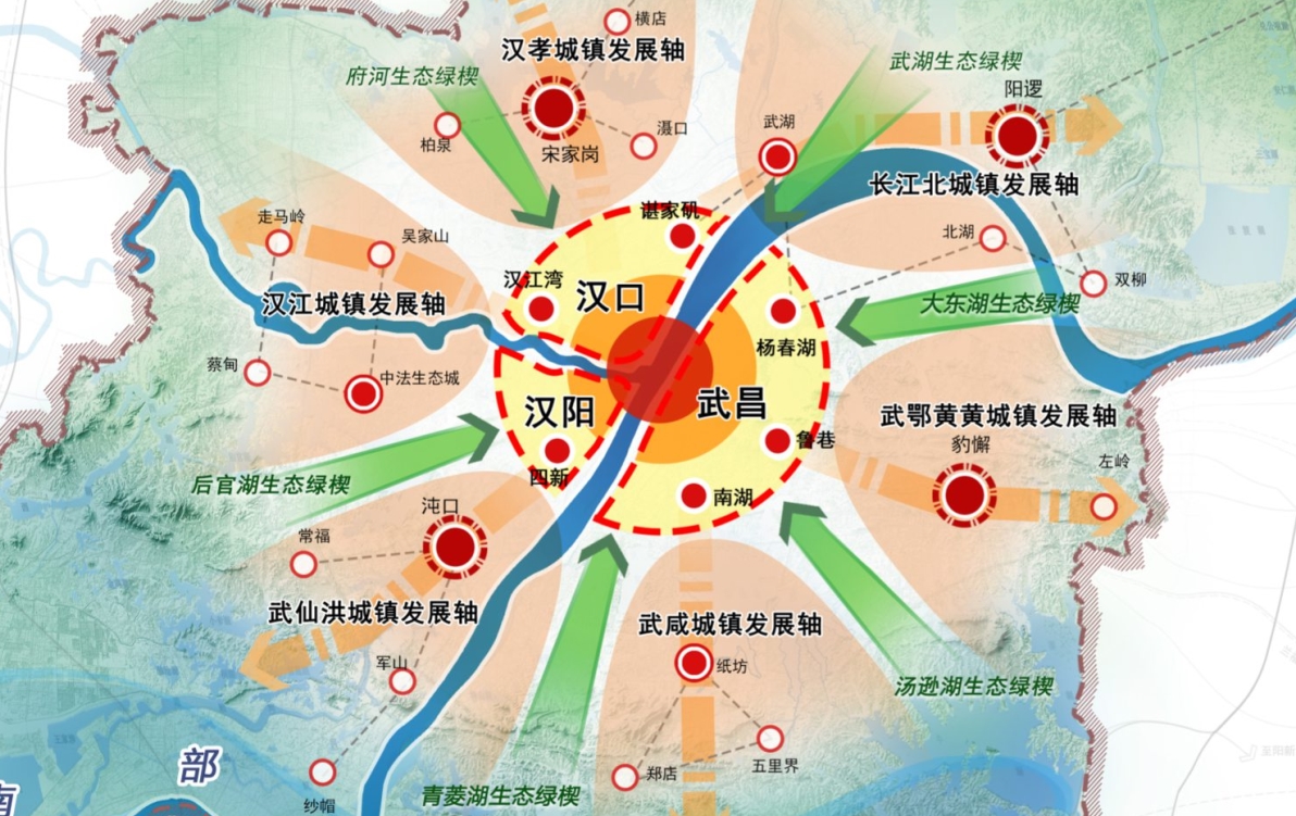武汉将再造4个大城市，主城四角布局4个副城，吸引人口427万